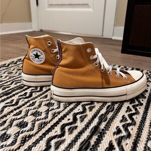 Converse High-Top Sneakers in Golden Yellow